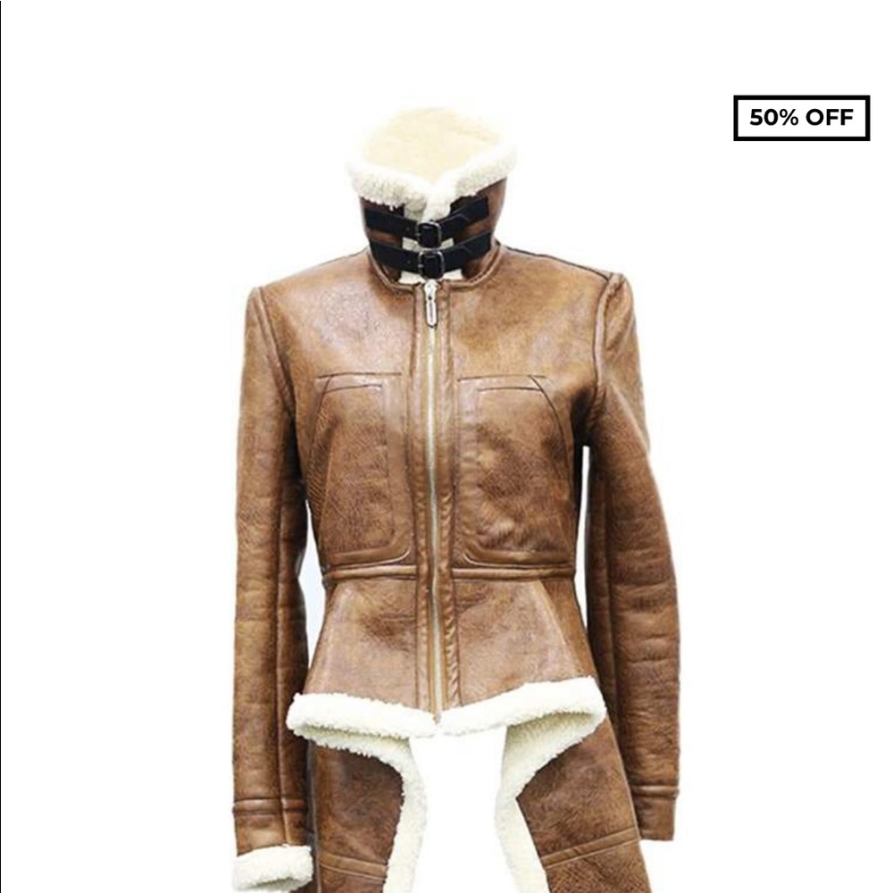 Irregular turtle neck coat - Picture 2 of 15